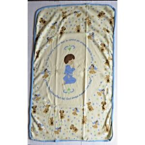 Boy Praying Fleece Baby Blanket Throw 46x30 Newborn Cathedral Art